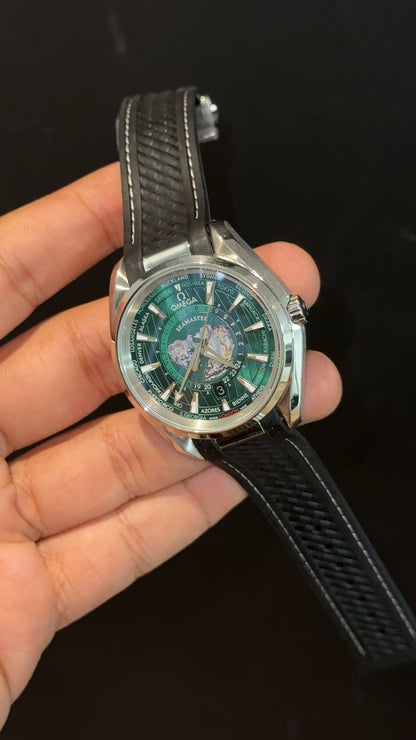 Omega Seamaster | Black Strap | World Edition | Green Dial - twentyfour