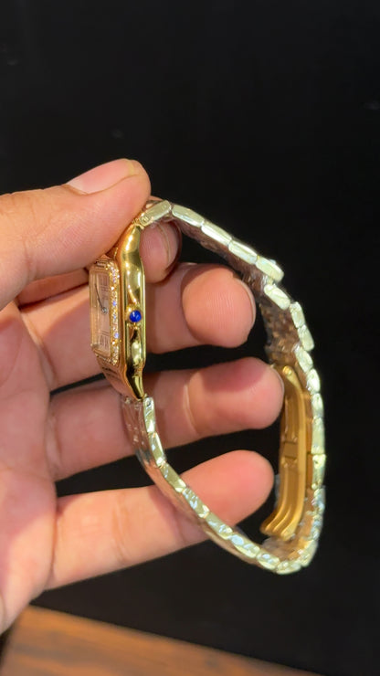 Cartier Panthere | 26mm | Woman | Diamond Case | Gold Chain | White Dial