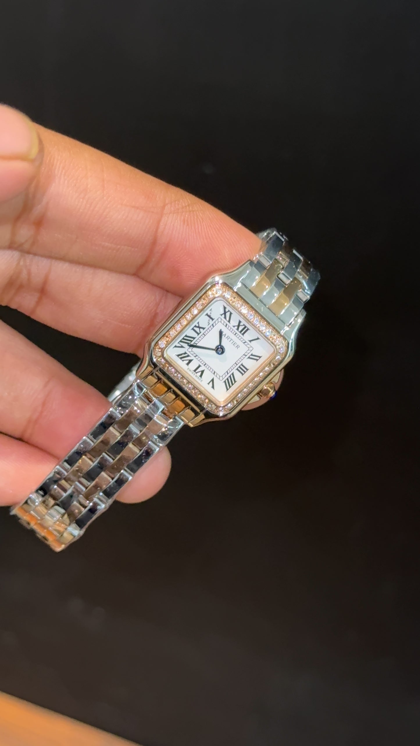 Cartier Panthere | 22mm | Woman  | Diamond Case | Rose Two Tone | White Dial