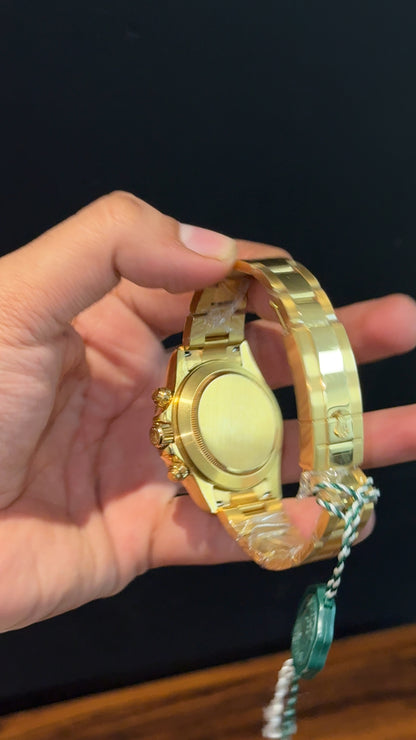 Executive Daytona | Gold Chain | Chrono | Gold Dial