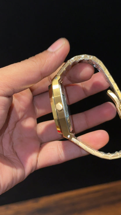 AP Auto | Gold Chain  | Black Dial