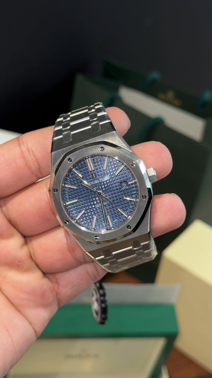 Premium AP | Auto | Silver Chain | Blue Dial