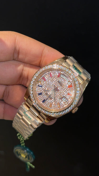 DayDate | Diamond Bezel | Rose Chain | Rose Mother Of Pearl