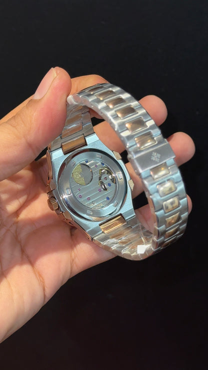 Pp Auto | Moonphase | Rose Two Tone | Sub Black Dials