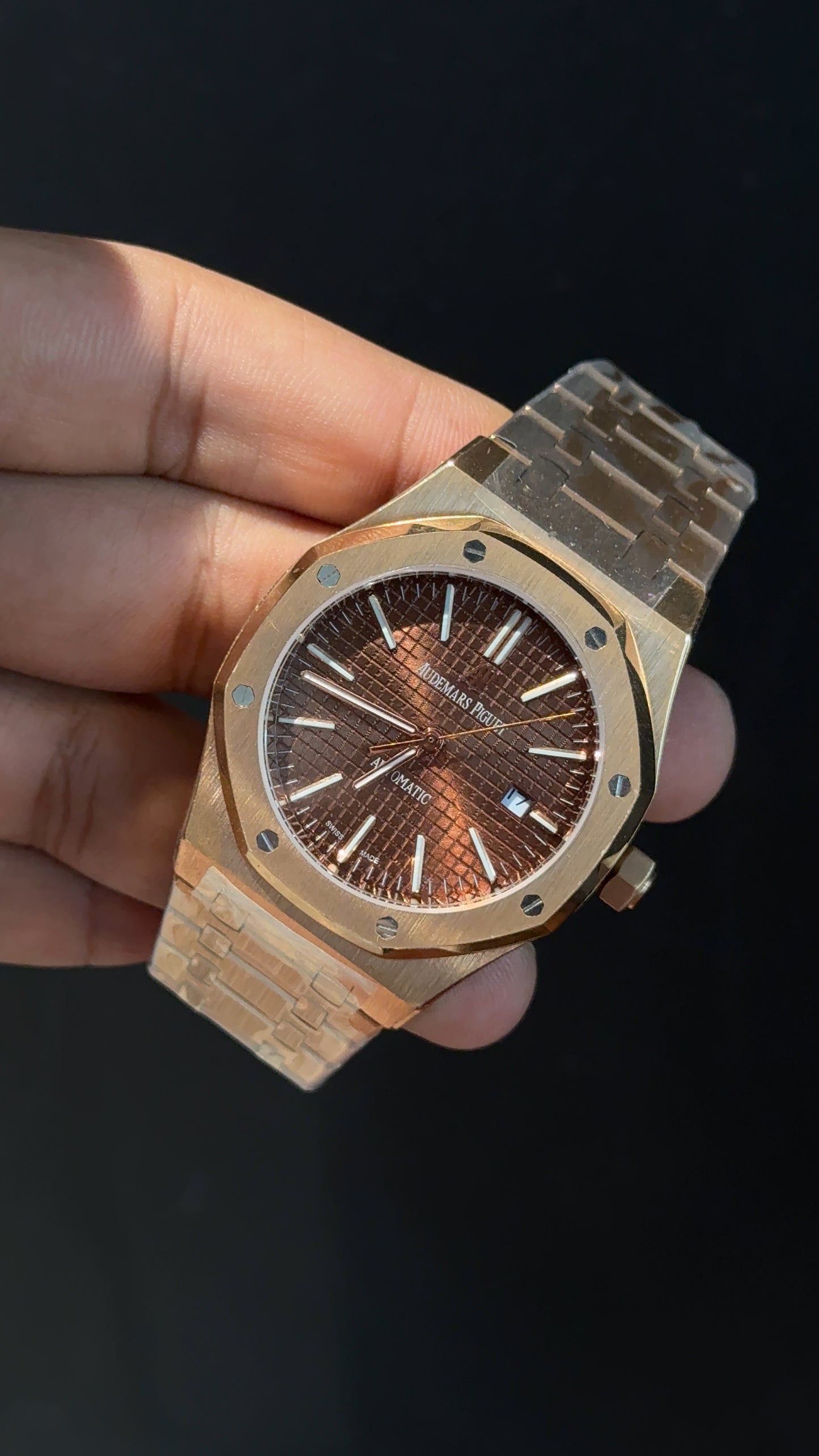 AP Auto | Rose Chain | Brown Dial