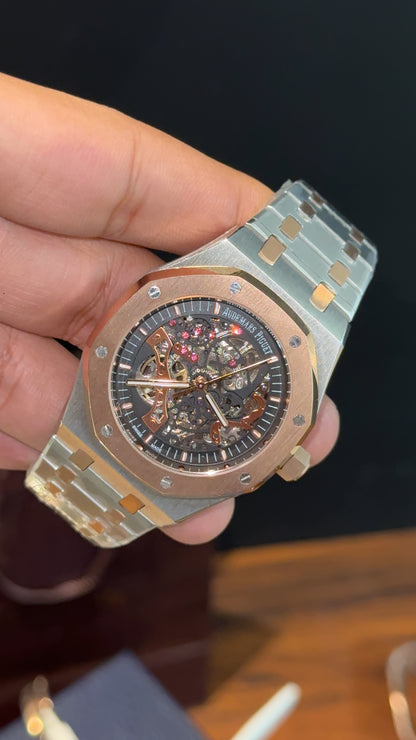 AP Skeleton | Auto | Rose Two Tone | Black Dial