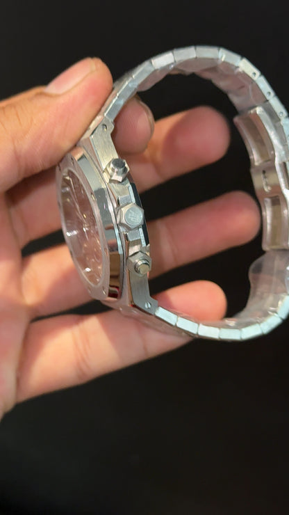 AP | Silver Chain | Black Chrono | Grey Dial