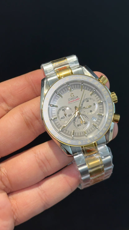 Omega Speedmaster | Gold Two Tone | Chrono | Grey Dial