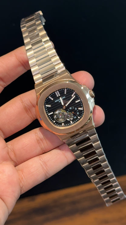 PP Auto | Rose Chain | Open Heart Edition | Black Dial