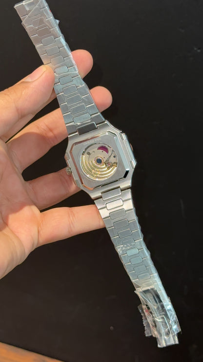 Pp Auto | Cubitus | Silver Chain | Brown Dial - twentyfour