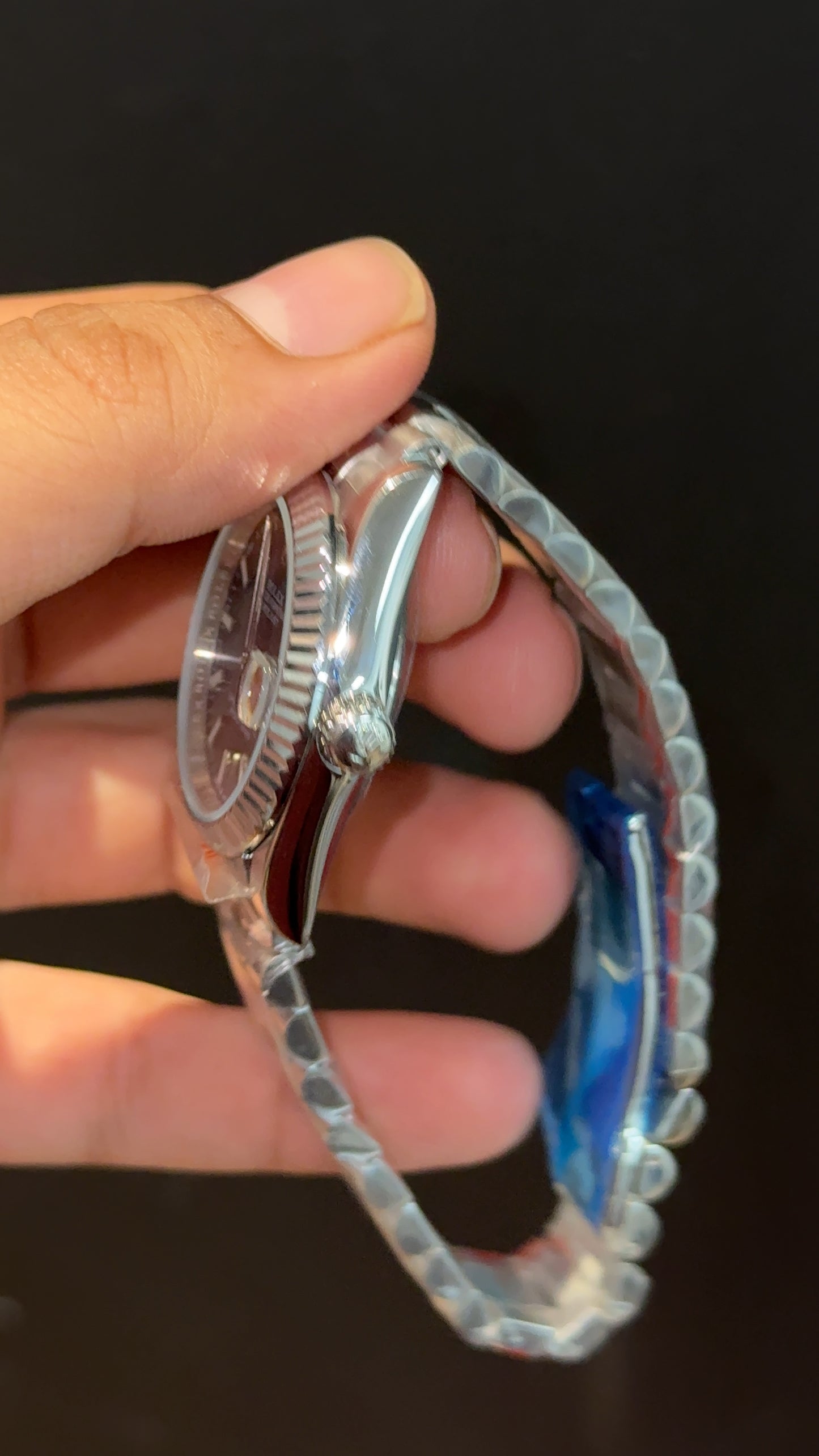 Datejust | 36mm | Silver President Chain | Blue Dial