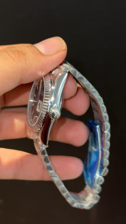 Datejust | 36mm | Silver President Chain | Blue Dial