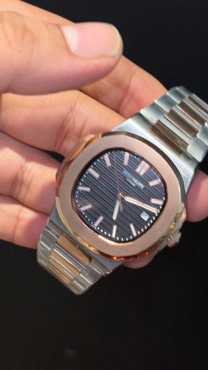 PP Auto | Rose Two Tone | Black Dial