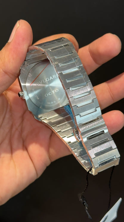 Bvlgari | Silver Chain | Arabic Digits | White Dial