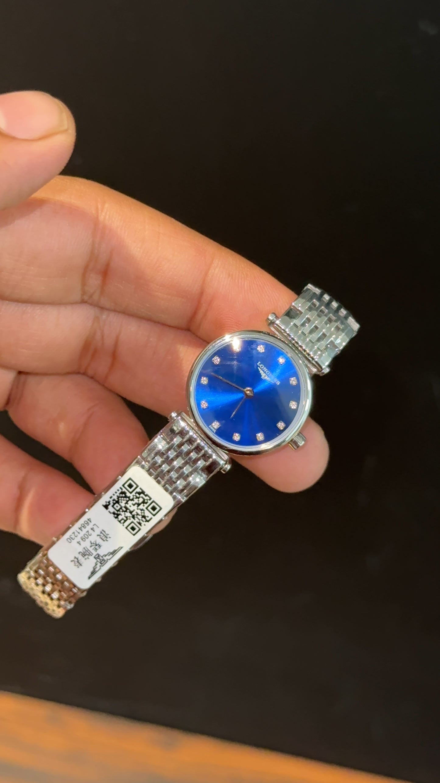 Longines | Woman | Silver Chain | Blue Diamond Dial - twentyfour