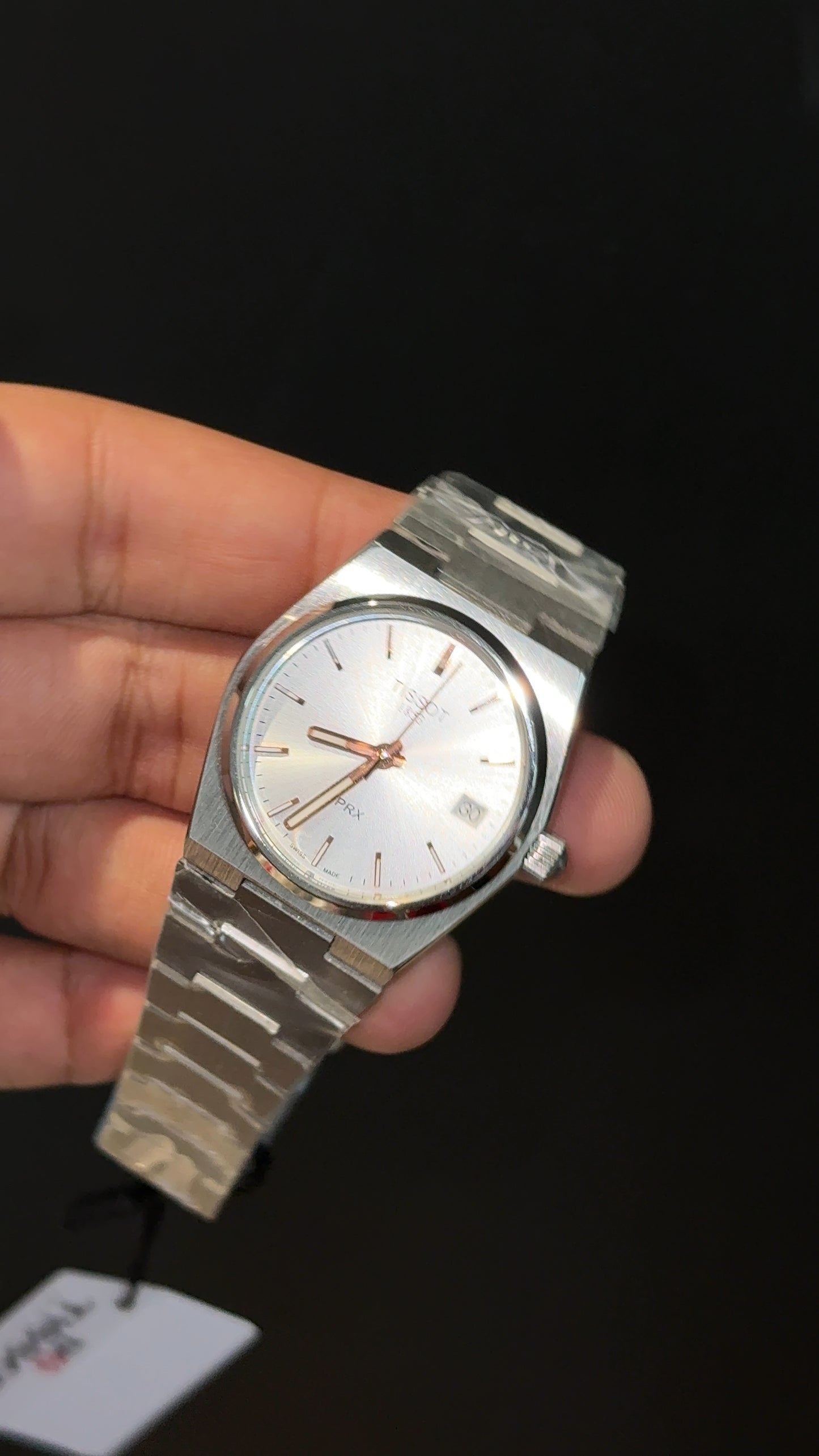 Tissot Prx | Quartz | 35mm | Silver Chain | Rose Digits | Silver Dial