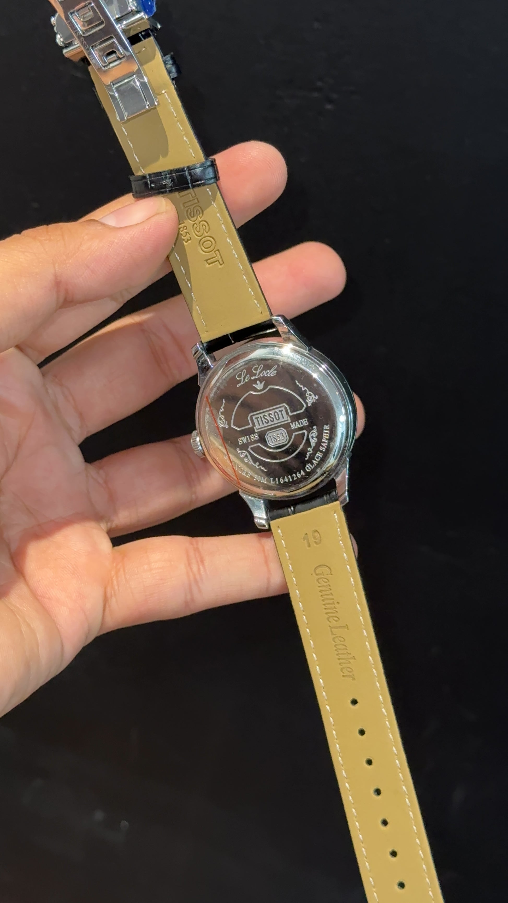Tissot Silver | Black Leather Strap | Silver Digit | Black Textured Dial - twentyfour