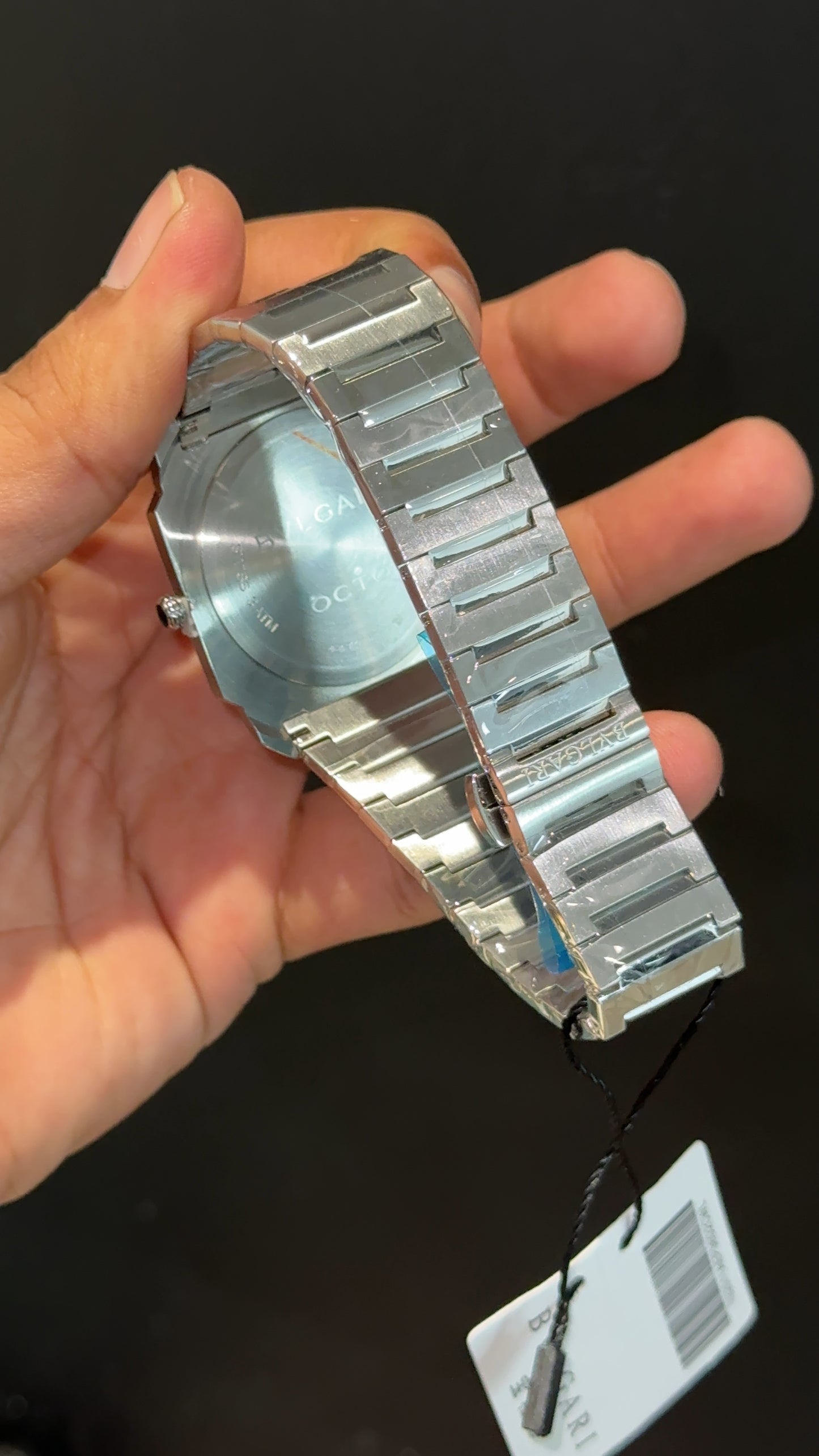 Bvlgari | Silver Chain | Black Dial
