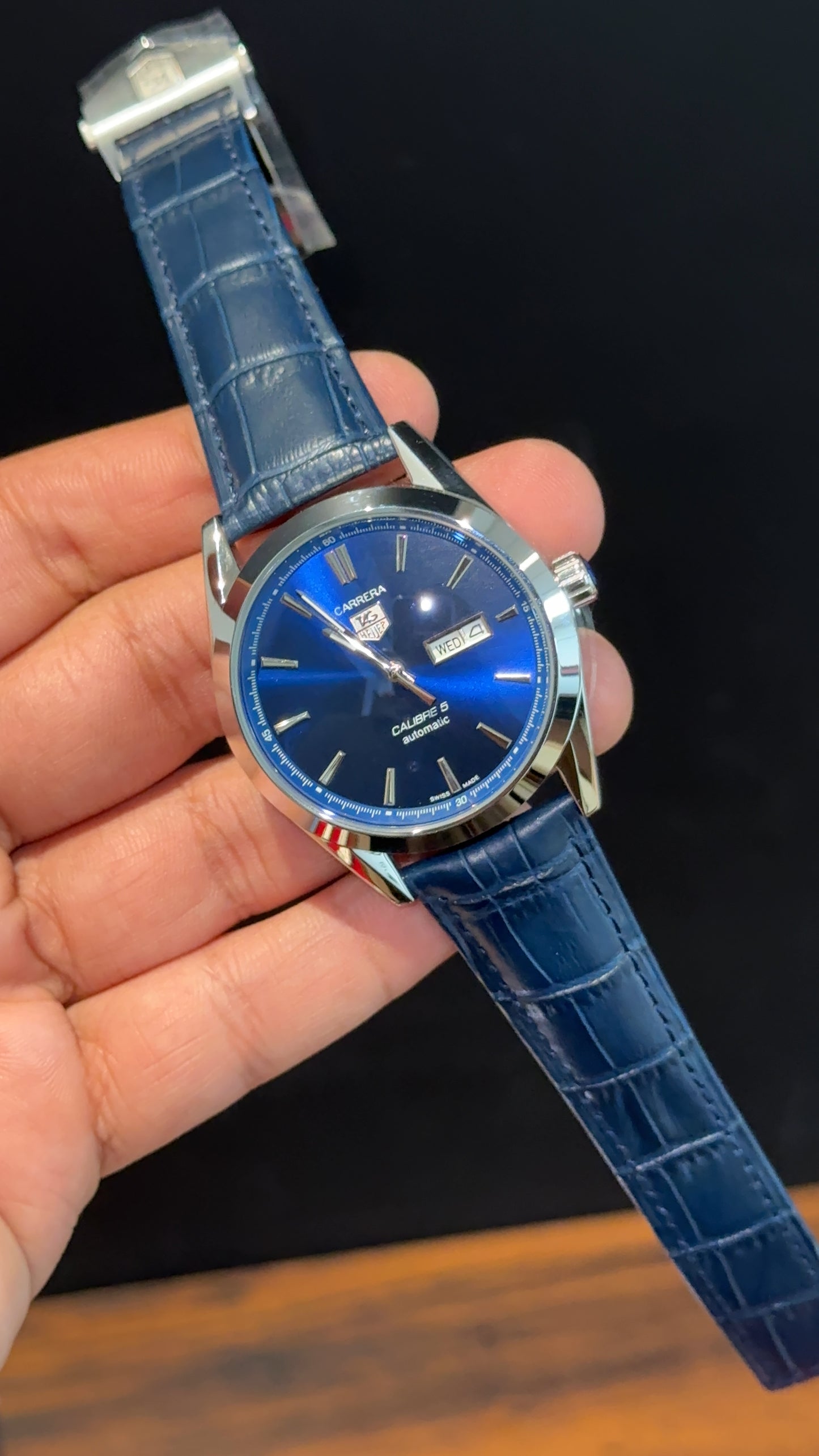 Tag Carrera | Calibre 5 | Blue Strap | DayDate | Blue Dial