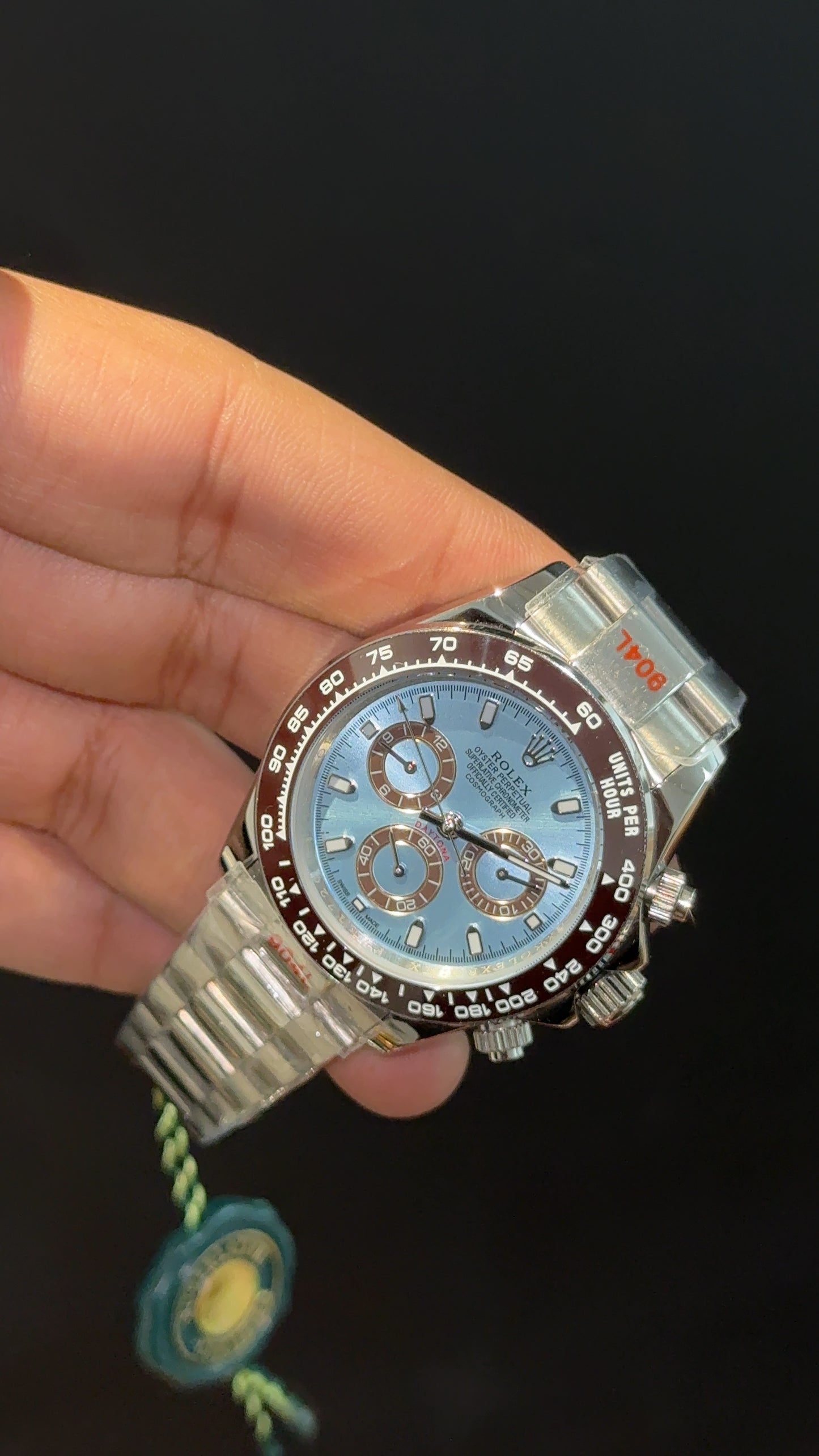 Daytona | Silver Chain | Chrono | Sky Blue Dial