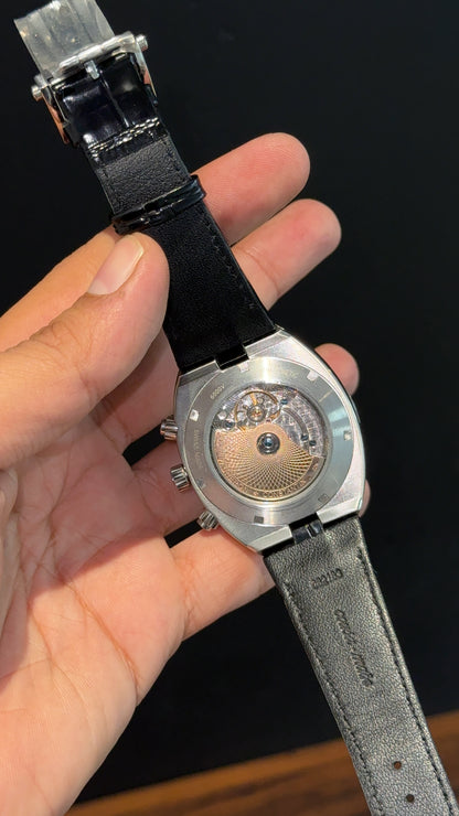 Vacheron Constantin | Black Leather Strap | White Chrono | Black Dial