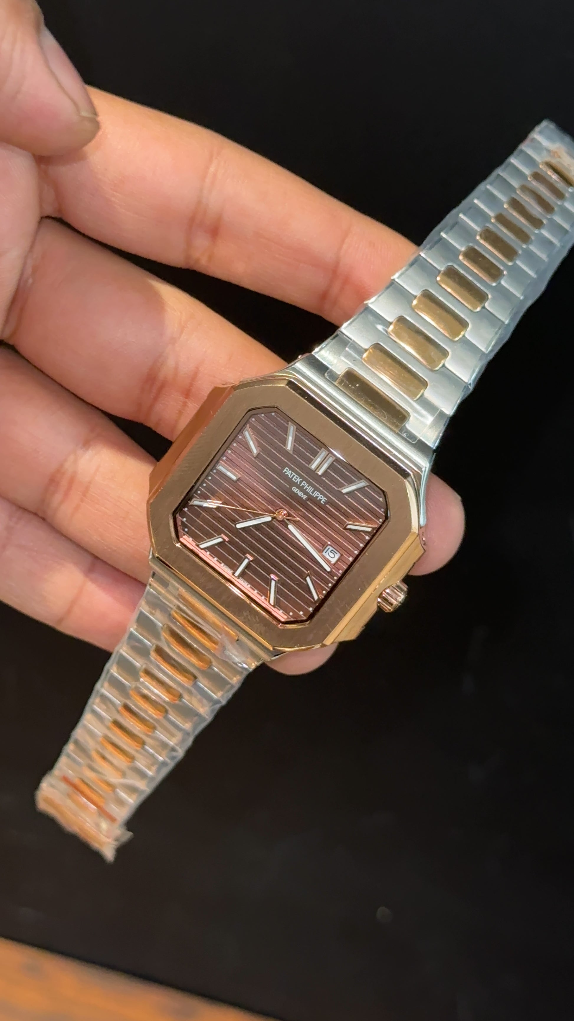 Pp Auto | Cubitus | Rose Two Tone | Brown Dial - twentyfour