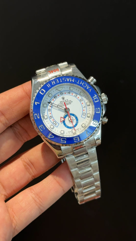 Yacht Master 2 | Silver Chain | White Dial
