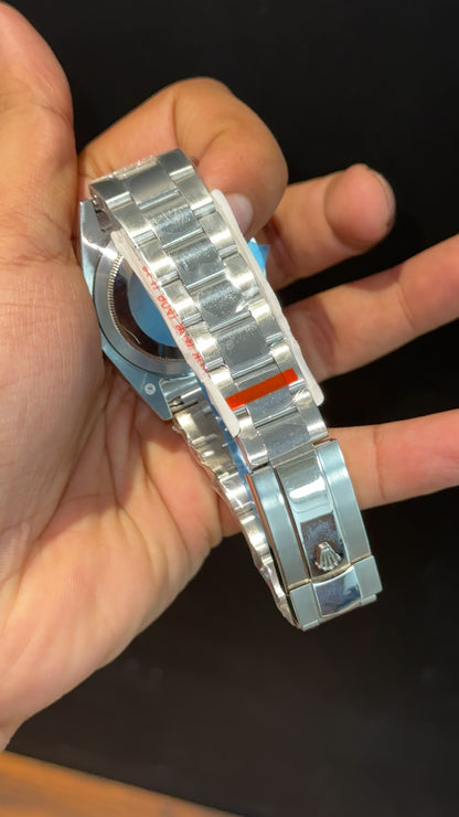Datejust | Silver Oyester Chain | Plain Bezel | Blue Dial - twentyfour