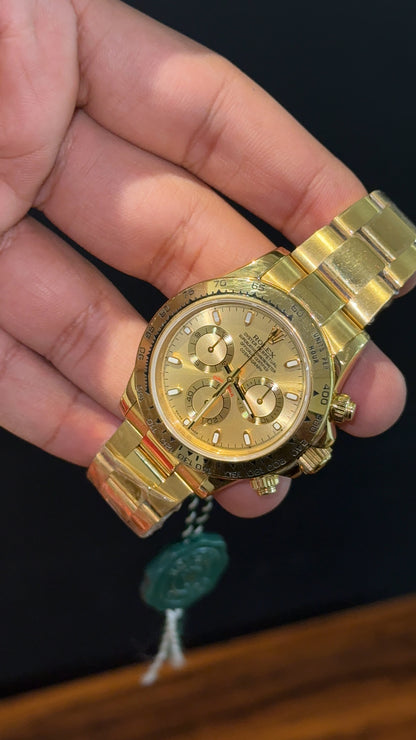 Executive Daytona | Gold Chain | Chrono | Gold Dial