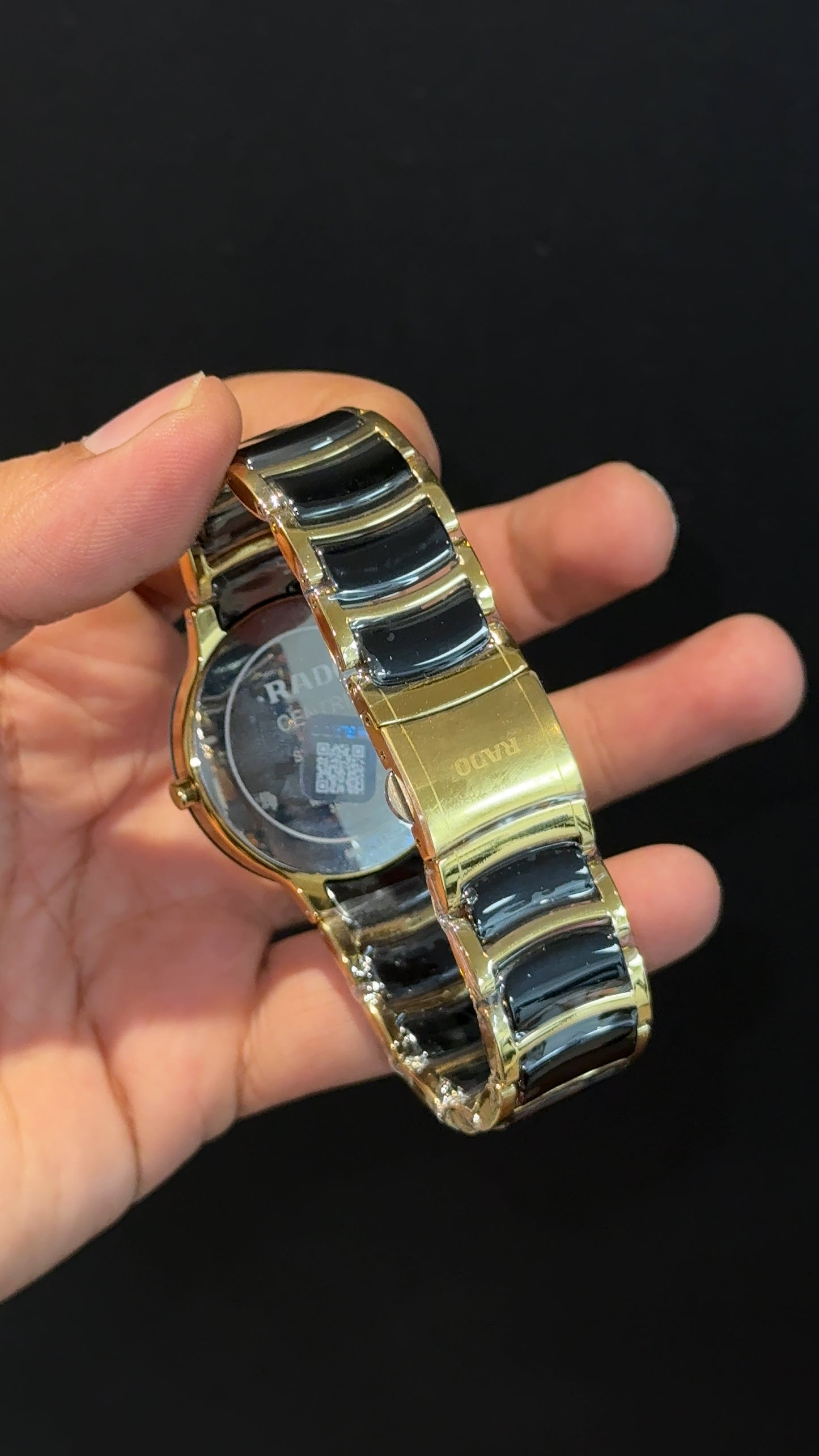Rado Centrix | Gold Black Two Tone | Black Dial
