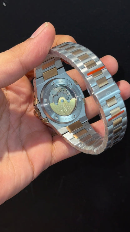 Pp Auto | Rose Two Tone | Green Dial