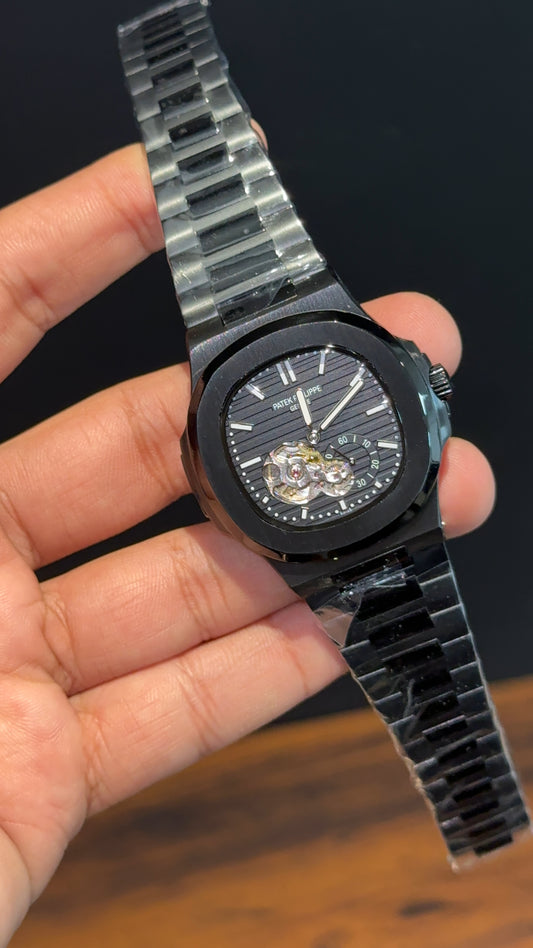 PP Auto | Black Chain | Open Heart Edition | Black Dial