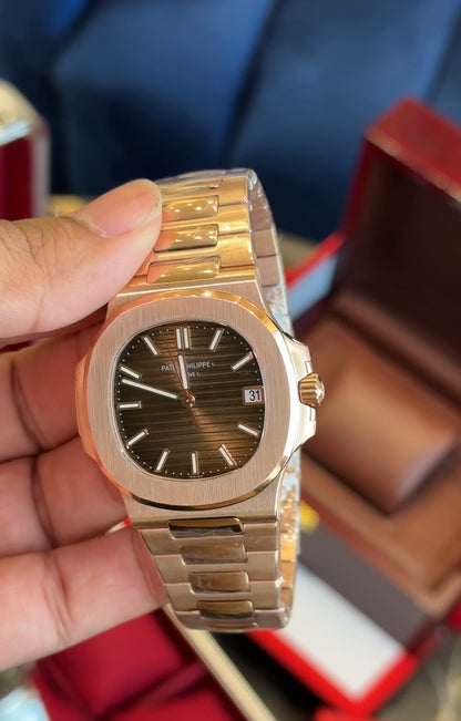 Patek Naut Rose gold brown