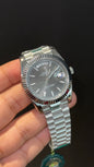 DayDate | Silver Chain | Dark Grey Dial