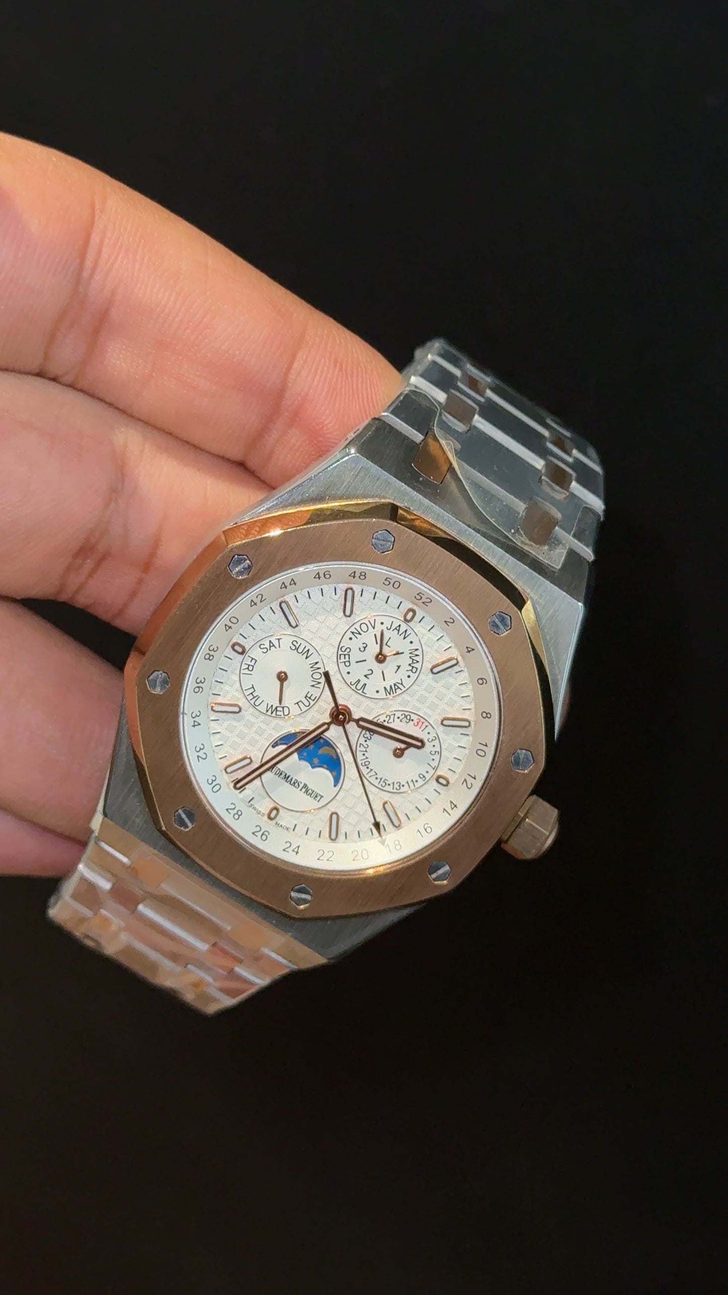 AP Auto | Rose Two Tone | Chrono | Calendar Edition | White Dial