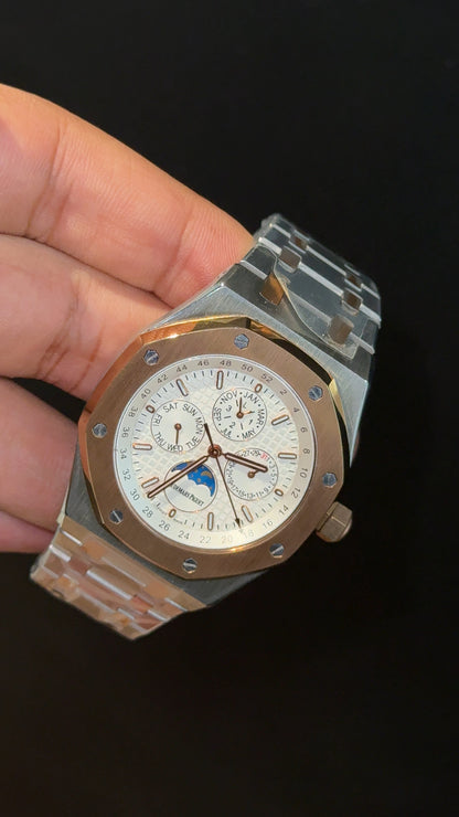 AP Auto | Rose Two Tone | Chrono | Calendar Edition | White Dial