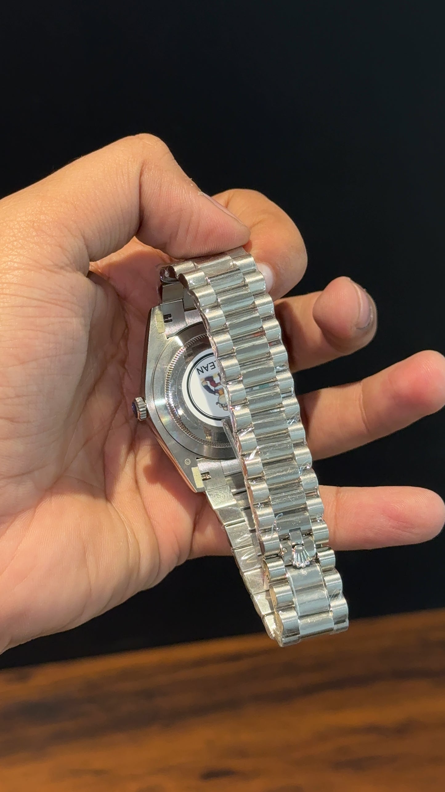 Premium DayDate | Silver Chain | Dark Blue Dial