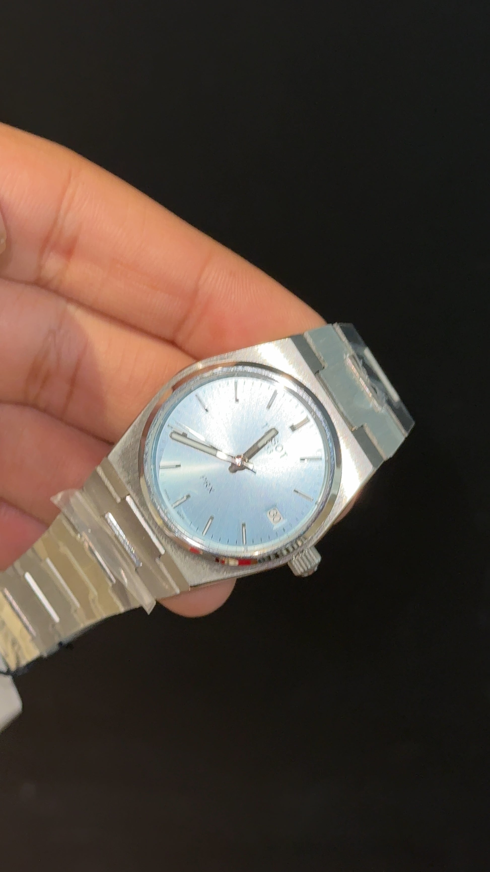 Tissot Prx | Quartz | Silver Chain | 35mm | Sky Blue Plain Dial - twentyfour