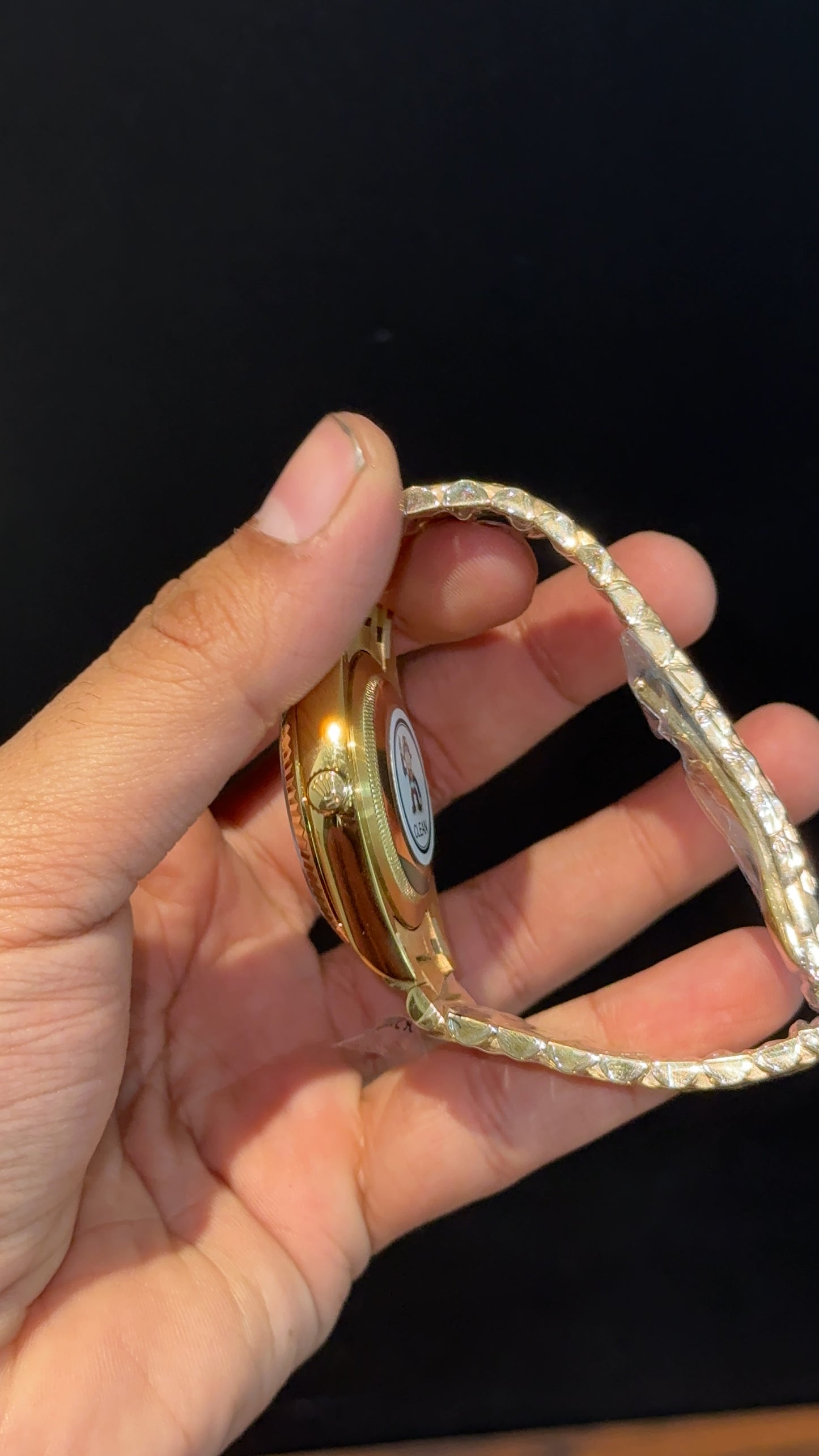 Premium Daydate | Gold Chain | Gradient Green Dial