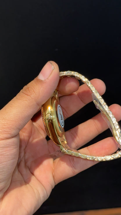 Premium Daydate | Gold Chain | Gradient Green Dial