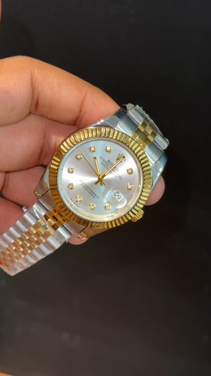 Datejust | Gold Two Tone | Gold Diamond Digit | Silver Dial - twentyfour