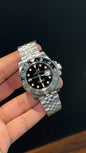Premium GMT | Bruce Wayne | Silver Chain | Black Dial