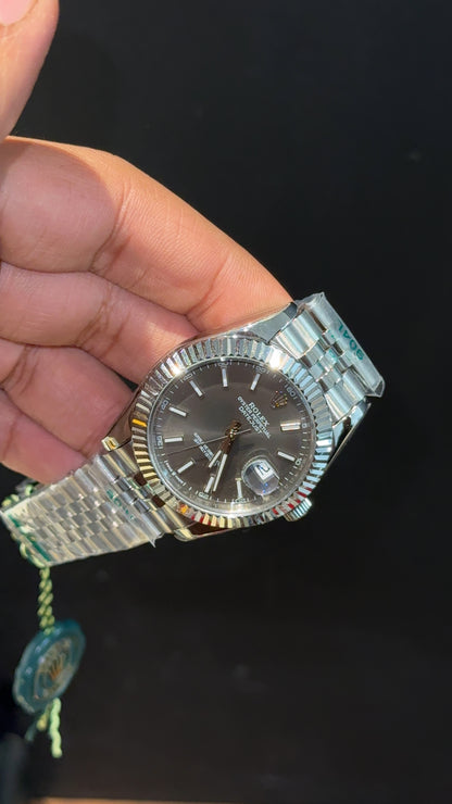 DateJust | Silver Chain | Grey Dial