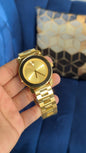 Movado Gold | Men Oyester Chain | Gold Dial