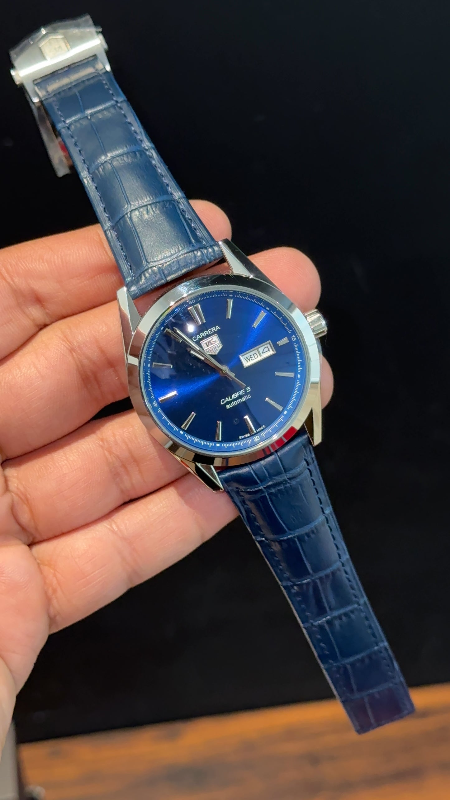 Tag Carrera | Calibre 5 | Blue Strap | DayDate | Blue Dial