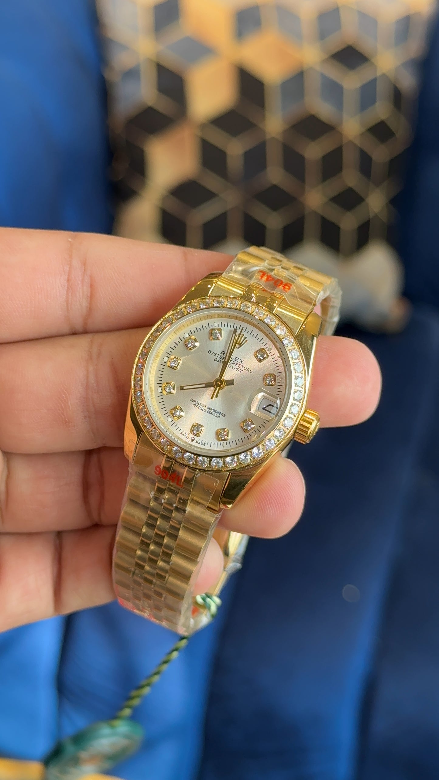 Datejust 27mm All gold dial diamond digit jubilee chain