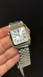 Santos De Cartier | Slim Edition | Gold Two Tone | White Dial
