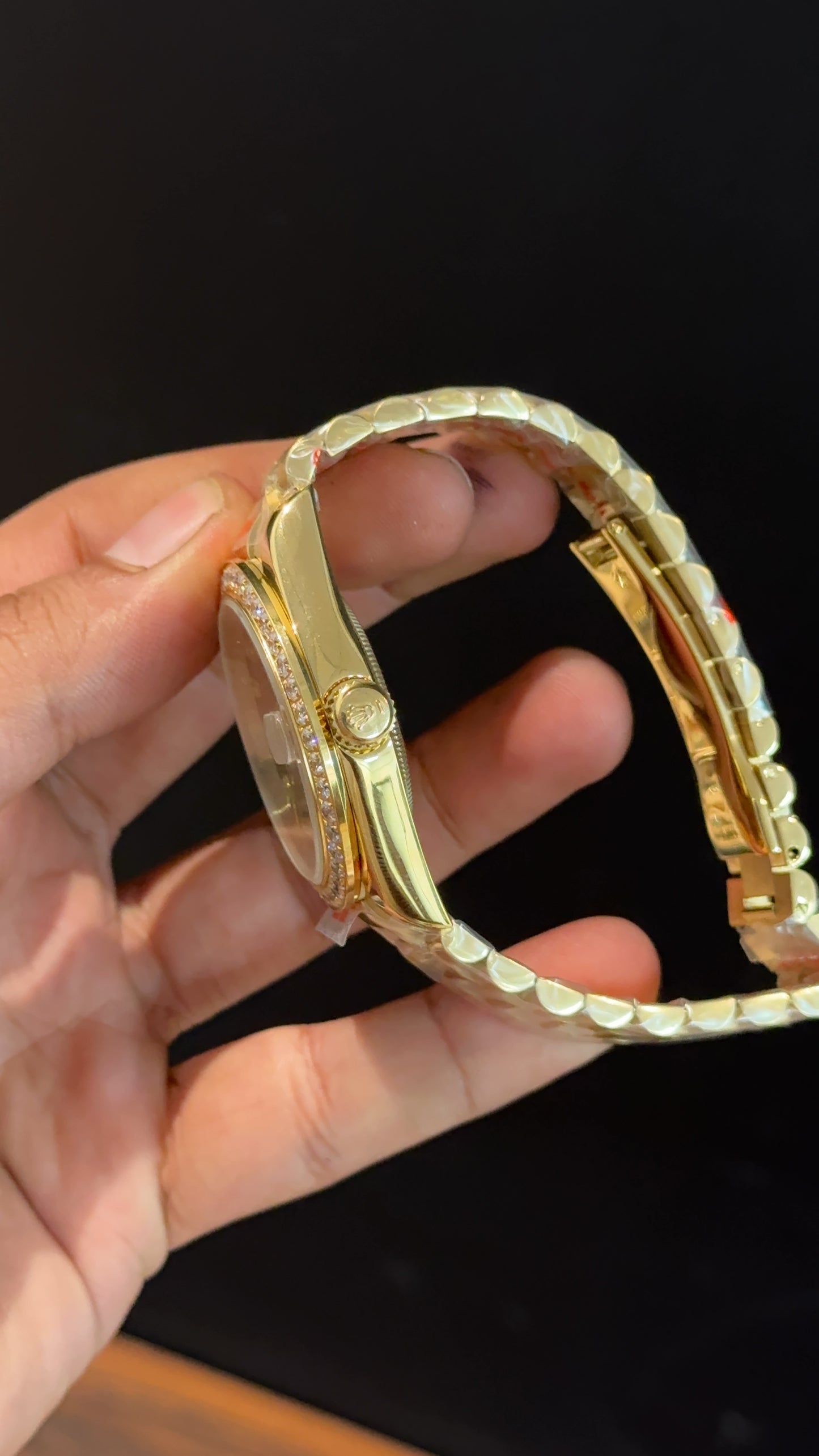 Daydate | Diamond Bezel | Gold Chain | Gold Diamond Dial