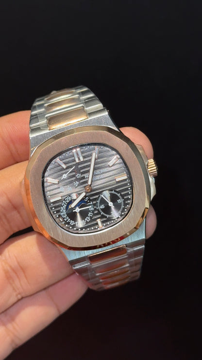Pp Auto | Moonphase | Rose Two Tone | Sub Dark Grey Dials