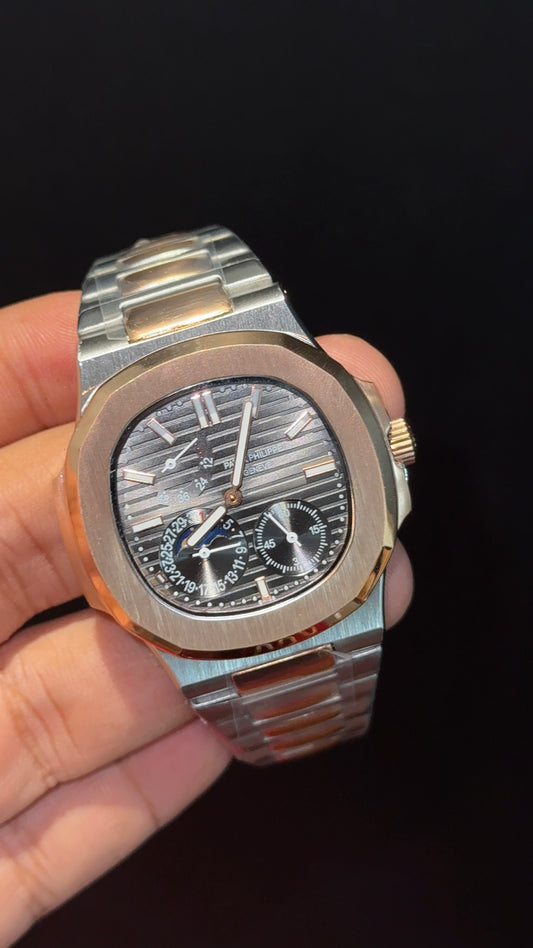 Pp Auto | Moonphase | Rose Two Tone | Sub Dark Grey Dials